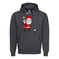 Smoke santa claus golf christmas golfer golfing gift Zipper Hoodie - artisFamous