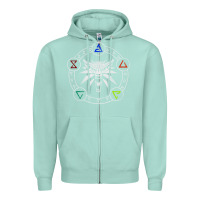 Seafoam camiseta witcher Zipper Hoodie - artisFamous