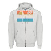 Dove Grey santa c.r.u.z cali sunset 70s 80s surfer summer sun Zipper Hoodie - artisFamous