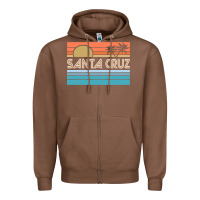 Chestnut santa c.r.u.z cali sunset 70s 80s surfer summer sun Zipper Hoodie - artisFamous