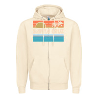 Sandshell santa c.r.u.z cali sunset 70s 80s surfer summer sun Zipper Hoodie - artisFamous
