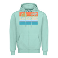 Seafoam santa c.r.u.z cali sunset 70s 80s surfer summer sun Zipper Hoodie - artisFamous