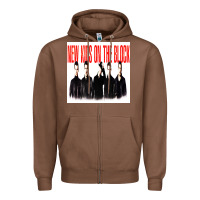 Chestnut NEWS KIDS ON THE BLOCK Zipper Hoodie - artisFamous