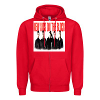 Red NEWS KIDS ON THE BLOCK Zipper Hoodie - artisFamous