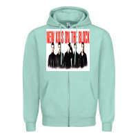Seafoam NEWS KIDS ON THE BLOCK Zipper Hoodie - artisFamous