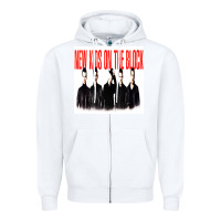 White NEWS KIDS ON THE BLOCK Zipper Hoodie - artisFamous