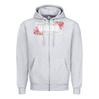 Heather Grey santa c.r.u.z cali  floral hibiscus flower Zipper Hoodie - artisFamous