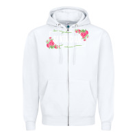 White santa c.r.u.z cali  floral hibiscus flower Zipper Hoodie - artisFamous
