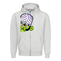 Dove Grey i am mojo jojo Zipper Hoodie - artisFamous