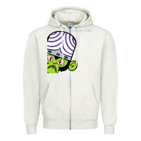 Oatmeal Heather i am mojo jojo Zipper Hoodie - artisFamous