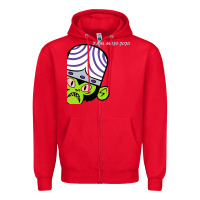 Red i am mojo jojo Zipper Hoodie - artisFamous