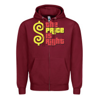 Burgundy price is right classic Zipper Hoodie - artisFamous