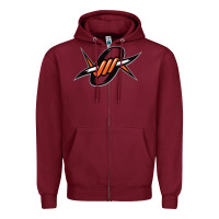 Burgundy outllaws denver lacrosse Zipper Hoodie - artisFamous