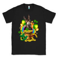Black St. Patrick's Donkey with balloon Classic Tee - HowdyJamesFarm