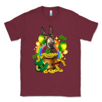 Burgundy St. Patrick's Donkey with balloon Classic Tee - HowdyJamesFarm