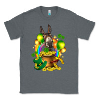 Charcoal Heather St. Patrick's Donkey with balloon Classic Tee - HowdyJamesFarm