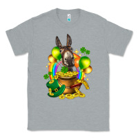 Heather Grey St. Patrick's Donkey with balloon Classic Tee - HowdyJamesFarm