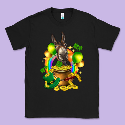 St. Patrick's Donkey With Balloon Classic Tee Designed By Howdyjamesfarm