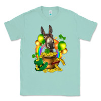 Seafoam St. Patrick's Donkey with balloon Classic Tee - HowdyJamesFarm
