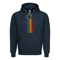 Navy rainbow lightsaber Zipper Hoodie - artisFamous