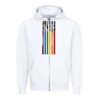 White rainbow lightsaber Zipper Hoodie - artisFamous
