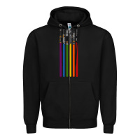Black rainbow lightsaber Zipper Hoodie - artisFamous