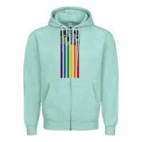 Seafoam rainbow lightsaber Zipper Hoodie - artisFamous