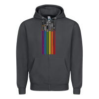 Smoke rainbow lightsaber Zipper Hoodie - artisFamous