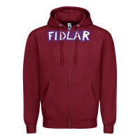 Burgundy fidlar Zipper Hoodie - artisFamous