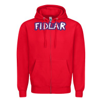 Red fidlar Zipper Hoodie - artisFamous