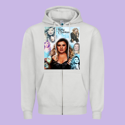 Kelly Clarkson Zipper Hoodie Designed By Artisfamous