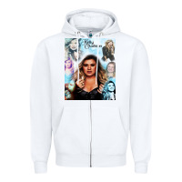 White kelly clarkson Zipper Hoodie - artisFamous