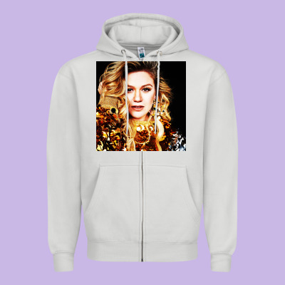 Kelly Clarkson Zipper Hoodie Designed By Artisfamous