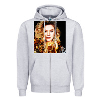 Heather Grey kelly clarkson Zipper Hoodie - artisFamous