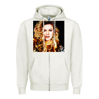 Oatmeal Heather kelly clarkson Zipper Hoodie - artisFamous