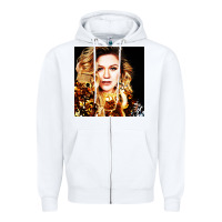 White kelly clarkson Zipper Hoodie - artisFamous
