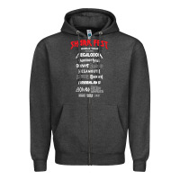 Charcoal Heather shark fest Zipper Hoodie - artisFamous
