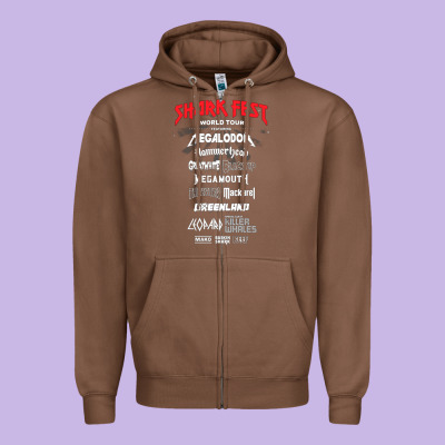 Shark Fest Zipper Hoodie Designed By Artisfamous