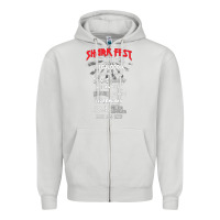 Dove Grey shark fest Zipper Hoodie - artisFamous