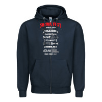 Navy shark fest Zipper Hoodie - artisFamous