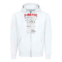 White shark fest Zipper Hoodie - artisFamous