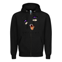 Black ahegao face girl Zipper Hoodie - artisFamous