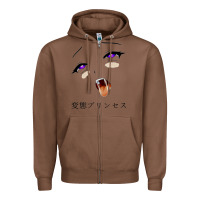 Chestnut ahegao face girl Zipper Hoodie - artisFamous
