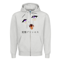 Dove Grey ahegao face girl Zipper Hoodie - artisFamous