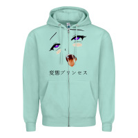 Seafoam ahegao face girl Zipper Hoodie - artisFamous