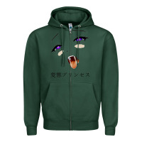 Sports Green ahegao face girl Zipper Hoodie - artisFamous