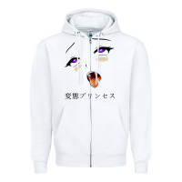 White ahegao face girl Zipper Hoodie - artisFamous