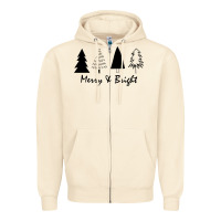 Sandshell merry and bright Zipper Hoodie - artisFamous