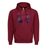 Burgundy Best Owl City Zipper Hoodie - artisFamous