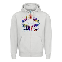 Dove Grey Best Owl City Zipper Hoodie - artisFamous